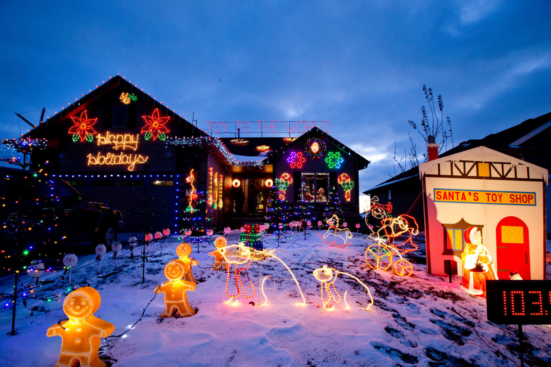 The Christmas light display at Deb and Marc Hansen's home in La Vista.